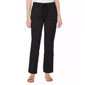 NWT BUFFALO DAVID BITTON Soft Tencel Pull-On Pants Women’s Size XL Black Travel